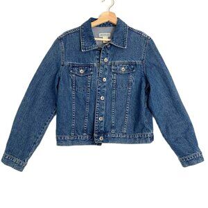 Crossroads Women's Jean Jacket Size S 100% Cotton Med Wash